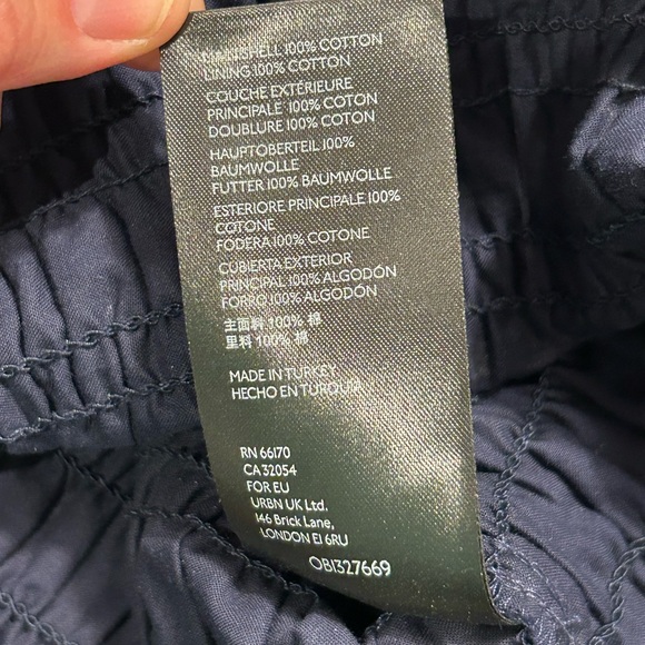 Anthropology Maeve Navy Puff Sleeve Smocked Top - Picture 5 of 8